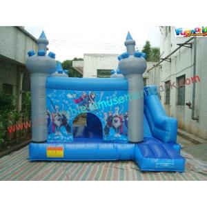 China Frozen Inflatable Bounce Houses , Inflatable Frozen Mini Bouncer Slide supplier