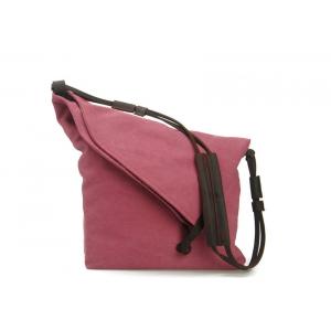 Pure Red Canvas Bag Folded Design Vintage Canvas Messenger Bag