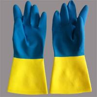 Стадо промышленной перчатки неопрена латекса Bicolor выравнивая перчатки неопрена химические