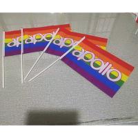 China YaoYang LGBT Flag Hand Held Pride Rainbow Flag Small Mini on sale