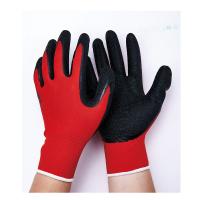 China Black LX11014 OEM Logo Latex Wrinkled Protective Hand Safety Gloves for Industrial Us on sale