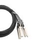 China 40G QSFP+ to 4x10G Breakout DAC(Direct Attach Cable) Cables (Passive) (Length customed) 1m 3m dac cable wholesale