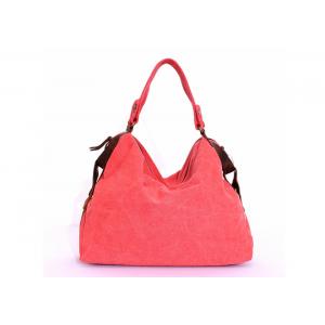 China Madewell Red Womens Canvas Bags Tote Solid Vintage Canvas Bags supplier