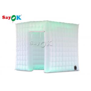 Professional Photo Studio Colored LED Light Inflatable Photo Booth For Holiday Event Portable
