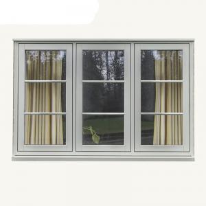 China Aluminium White French Casement Window And Doors 5mm Tempered Glass supplier