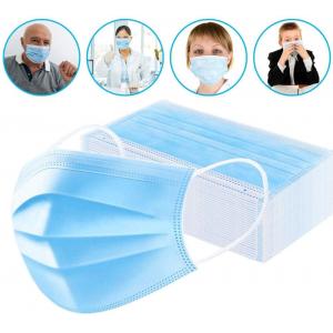 Customized Disposable Dust Mouth Mask , 3 Layer Non Woven Mask For Adults