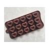 China Home Made Silicone Chocolate Molds LFGB Standard With Heart Shape wholesale