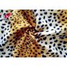 Leopard Printed 144 F 100% Polyester Velvet Fabric Velboa Blanket 240 GSM