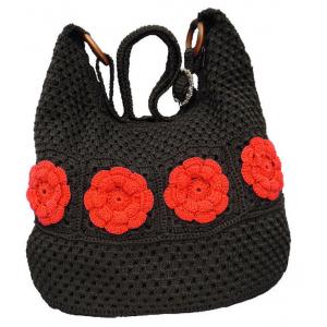 Handmade handbag hobo women black medium bag