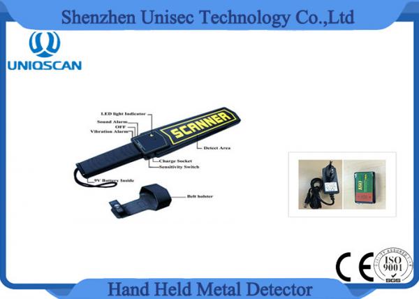 Detector de metais da varinha da mão com a bateria 9V para a segurança que