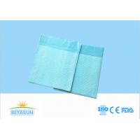 China Disposable Incontinence Bed Pads / Breathable Blue Hospital Bed Pads on sale