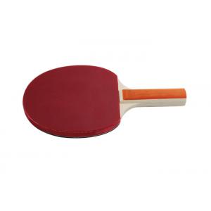 China Children Table Tennis Bats 5 Ply Poplar Wood Red Orange Handle Small Size Grip supplier