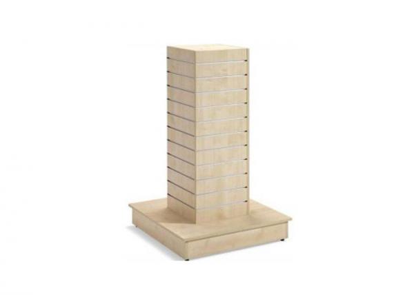 Square Type Slatwall Display Stand MDF Materials Simple Style For Displaying