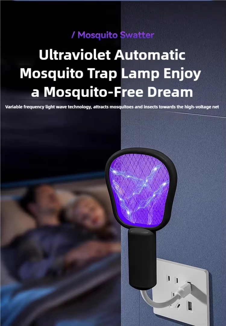 China JZ 3 in 1 USB Type Portable Mosquito Lamp with Night Light and High Voltage Swatter Safe Wet Bug Zapper Solid State wholesale