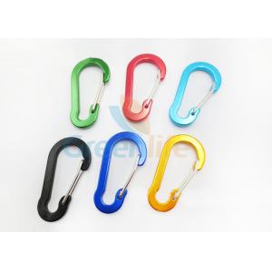 China Flat Gourd Shape Colored Fast Clip Carabiner Snap Hook Customized Size Multi - Usage supplier