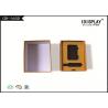Yellow Decorative Cardboard Gift Boxes , Electronic Cigarette Gift Box Matte