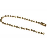 China Ball Chain Necklaces Beaded Split Key Rings 100 PK Steel Number 3 Brass Plated on sale