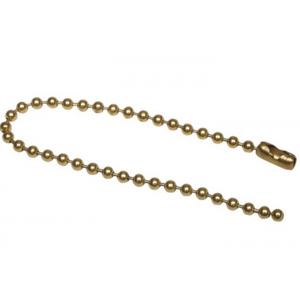 China Ball Chain Necklaces Beaded Split Key Rings 100 PK Steel Number 3 Brass Plated supplier