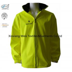 China High Visibility Yellow Flame Retardant Jacket Rain Gear Waterproof 280gsm supplier