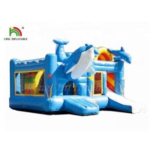 Ocean World Inflatable Jumping Castle With Slide Fire Retardant