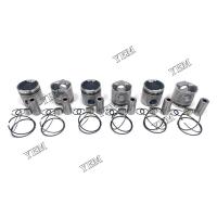 China New 6PCS Piston With Rings For Fits Cummins K19 Excavator Parts on sale