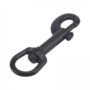 China Direct Rotating Metal Snap Black Carabiner Hook for Heavy Industry Market supplier