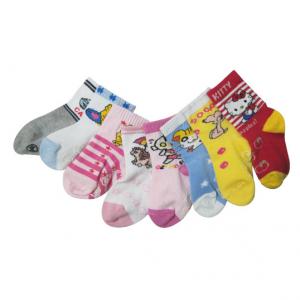 China High quality soft cotton with elastic fiber blend Cartoon Cotton Socks supplier