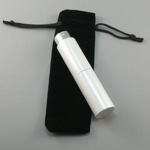 China NEW Round White Marble Pattern Velvet Bag 8ml 10ml Aluminum Twist up Refillable Travel Perfume Atomizer wholesale