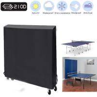 China Polyester Table Tennis Cover Black Water Resistant With Paddle Pockets on sale