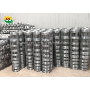 4Ft Height X 330Ft Length Hot Dipped Galvanized Hinge Joint Goat Steel Wire Mesh Fence With High Tensile