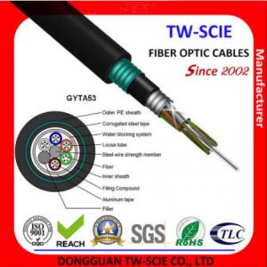 48 Core Direct Burial Fiber Optic Cable GYTA53 Flexible Armored Cable With Good Water Blocking System