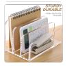 China 3 Section Desk Mail Organizer 5 Section Clear Lightweight Acrylic File Holder wholesale
