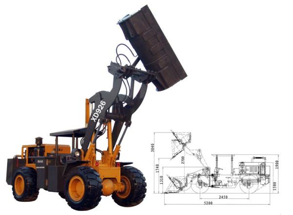 2.0Ton Side Dump Mining Loader with 0.8 CBM bucket capacity