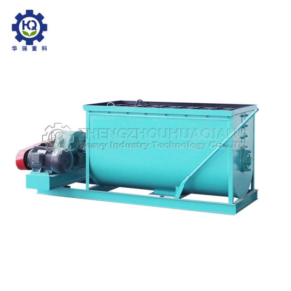 Pig Manure  Diameter 2000mm Horizontal Fertilizer Mixer Machine For Making Organic Fertilizer