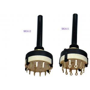 China 1 Pole 12 Position Carbon Composition Potentiometer 26mm Band Selector Rotary Switch supplier