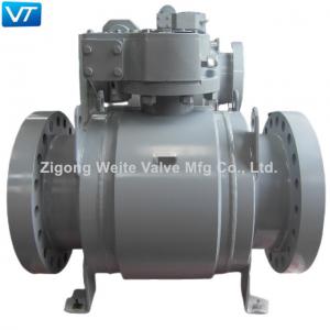 China Electric Operated Class 600 24 Inch Ball Valve Trunnion Mounted API 6D Design supplier