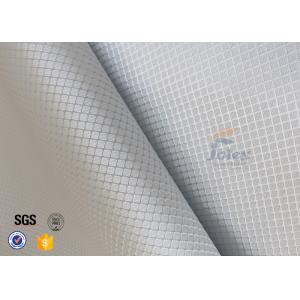 Checked Silver Coated Fabric Aluminized Fiberglass Cloth For Decoration