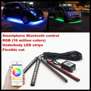 Phone Control Flexible RGB LED Interior Footwell Lights Strips Car LED DRL Atmosphere Lamps interior light strip