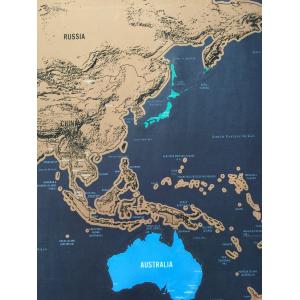 China Hard Paper Travel Scratch Map,World Stratch Maps supplier