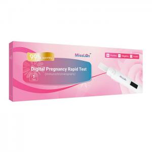 CE Digital Self Test HCG Pregnancy Rapid Test Kit Midstream Cassette 25mIU/Ml