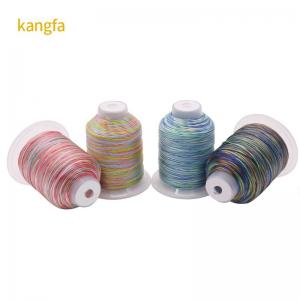 China Low Shrinkage 100% Polyester Multi Color Sewing Threads for Yarn Count 3Plys Weaving Crafts supplier