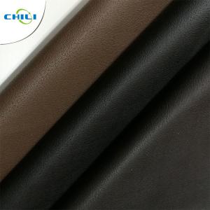China Brown  Black Vegan Leather Fabric Metallic Attrective Look Elegant Design supplier