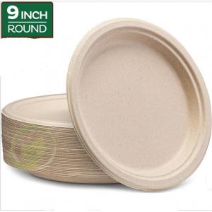 China Plastic Alternative Eco-Friendly Natural Plant Fiber 9 Inch Compostable Plate supplier