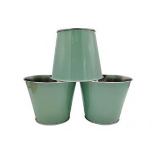 China Wholesale 5L to 10L  Large Ice Metal Tin Buckets With Metal Handle supplier