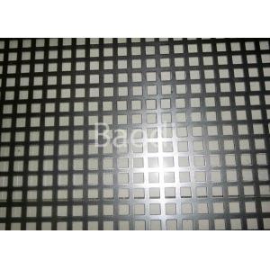 China Electro Galvanized Perforated Metal Sheet With Square Hole Pattern , Perforated Steel Plate  supplier