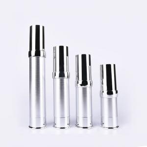 China Silver Color Airless Cosmetic Bottles Airless Pump Container For Personal Care wholesale