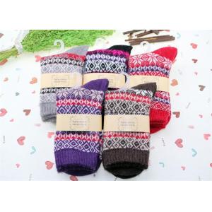 Christmas gift high warmth knitted AZO-free cozy breathable wool dress socks for women