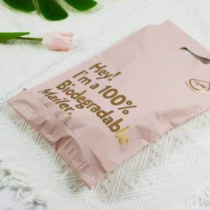 China 40mm-50mm Lips PE D2W Custom Biodegradable Poly Mailers With Hand wholesale