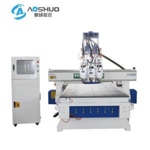China X Y Z Axis 3 Head Wooden Cnc Router Engraving Machine With Italy HSD Brand Spindle wholesale
