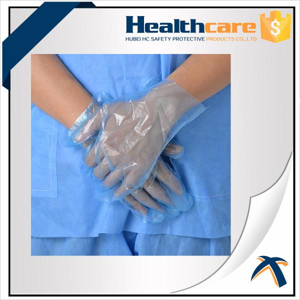 Biodegradable Disposable Food Preparation Gloves , HDPE Clear Food Handing